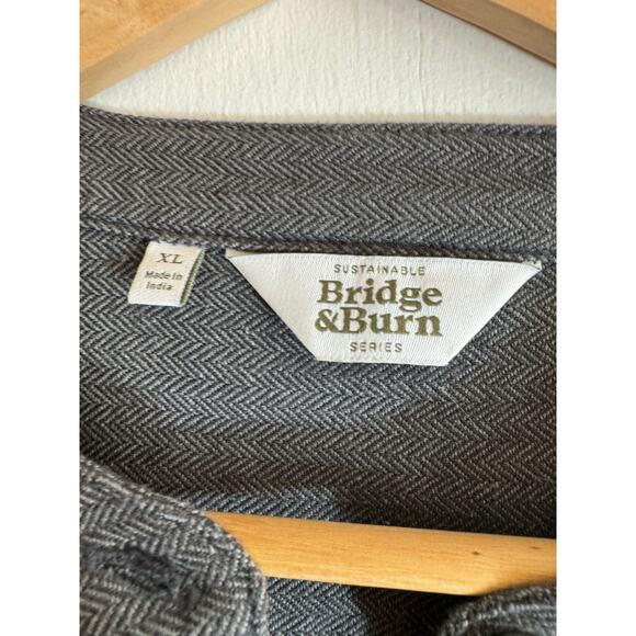 Bridge & Burn Dress Eliza T-shirt button down grey organic recycled cott… - Picture 4 of 8